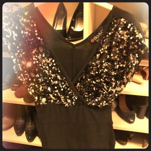 Hot Sexy Sequined Body Con Mini Dress